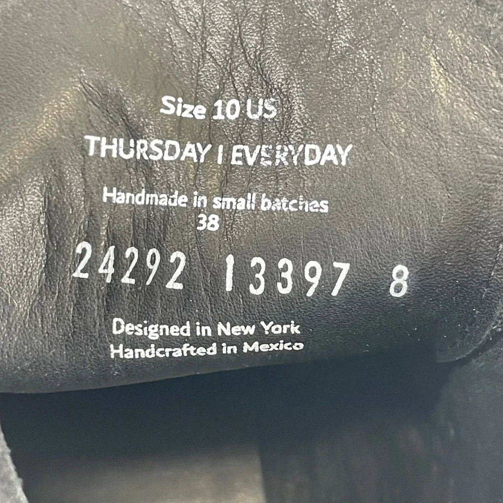 Thursday Boot Co Captain Matte Black Rugged Leather Cap Toe Boots Mens 10 US